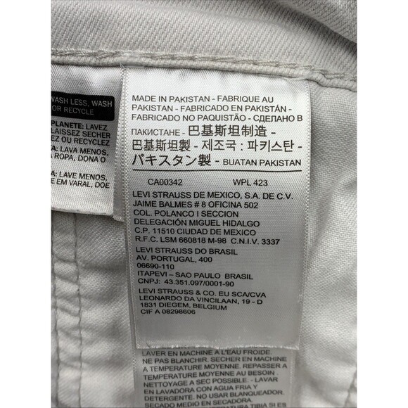 Levi's 569 Denim Shorts Mens Loose Straight Off White PC9-35569-0340 Size 38 - Picture 13 of 15